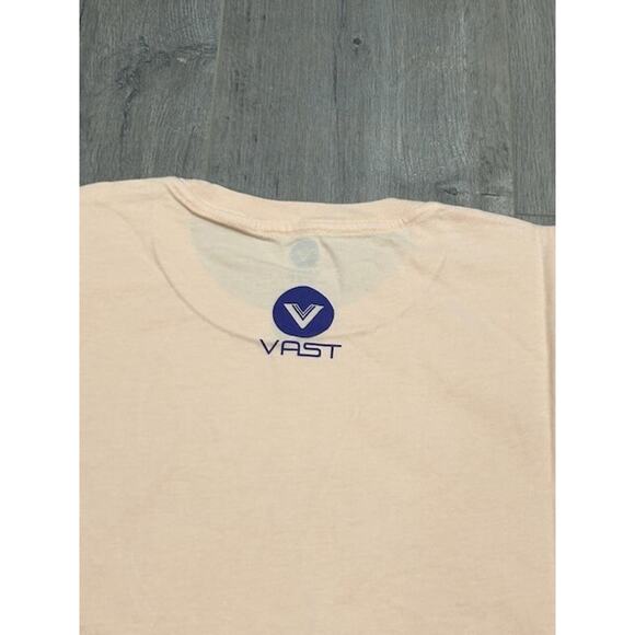 NWT VastLife Mens Spell Out Graphic T-Shirt Short Sleeve Crew Neck Peach Size L - Picture 5 of 9